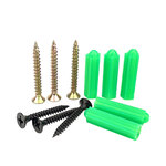绿色尼龙涨塞胶粒膨胀螺丝塑料膨胀管螺钉胶塞自攻螺钉套装φ6mm8