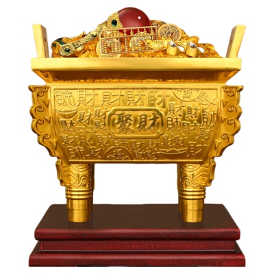 铜香炉招财简约客厅聚财四方鼎