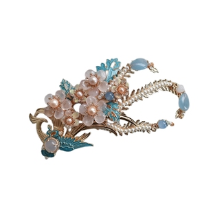 清月鹿鸣原创【凤凌霜月】古风发饰仙侠风圣母发冠偏凤长流苏簪子