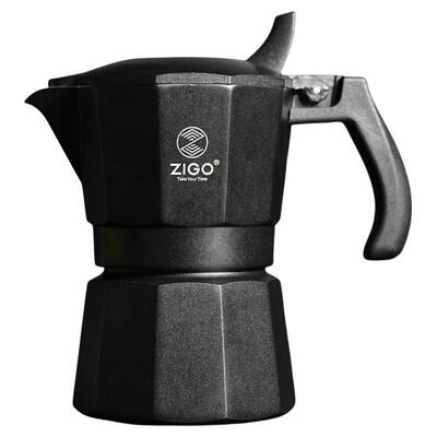 ZIGO双阀摩卡壶雅黑咖啡壶套装