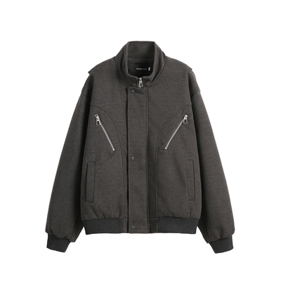 立领呢料羽绒服高充绒量男款冬季加厚保暖外套男2025新款高级感