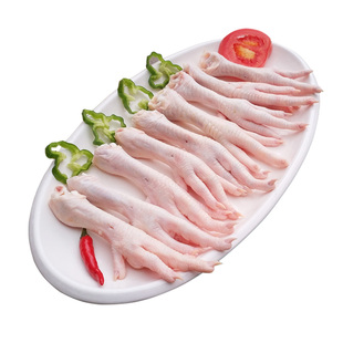 新鲜鸡爪生冷冻整箱批生鲜冰冻长鸡脚有骨带棍散装M中号10斤5kg