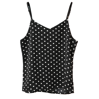 V领雪纺波点吊带背心女内搭时尚