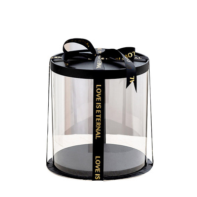 鸿洲烘焙包装生日蛋糕16圆形透明