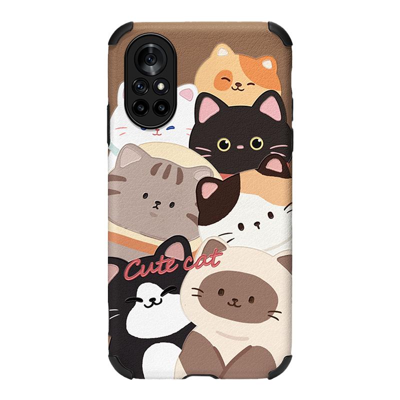 狗狗家族适用nova10手机壳新款nova9pro仿皮可爱nova8萌宠软nova11全包防摔网红nove7se创意女款5小众6保