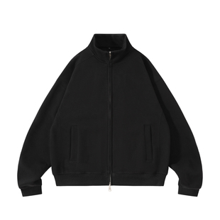 wtmp秋季400G重磅纯色立领开衫卫衣男女潮牌宽松休闲运动情侣外套