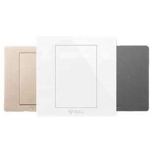 公牛空白面板86型白板开关插座盖板挡板堵洞装饰盖墙壁遮丑盖盲板