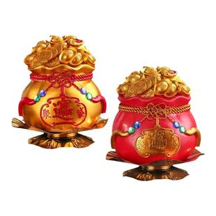 聚宝袋福袋钱袋金元宝莲花灯求财神殿供佛家用招财进宝敬神蜡烛