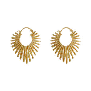 金属老钱风几何桃心耳环