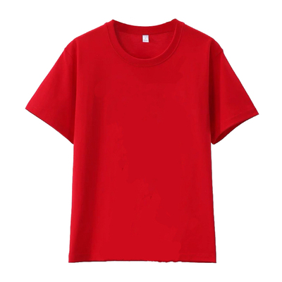 国潮风红色福字短袖T恤男女情侣马年本命年新年圆领印花上衣大码