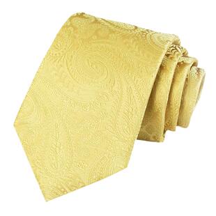 金色真丝结婚领带男轻奢正装商务男士新郎送礼中国风黄色深香槟色