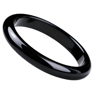 MIT米特儿新款正品天然黑曜石手镯简约风ins小众设计百搭高级手环