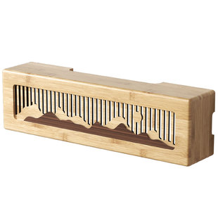 wifi机顶盒路由器盒子收纳盒置物架电视柜遮挡插座壁挂免打孔楠竹