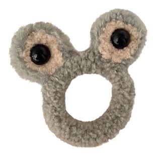 甜美可爱羊羔毛发绳韩国兔耳朵毛绒发圈秋冬头绳丸子头发饰女皮套