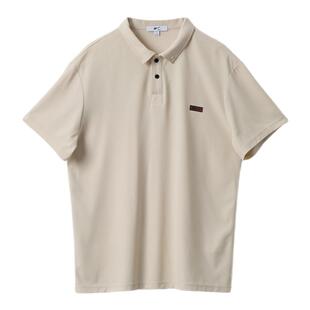 回力POLO衫男春夏季新款潮流冰丝翻领高级感宽松纯色男生短袖T恤