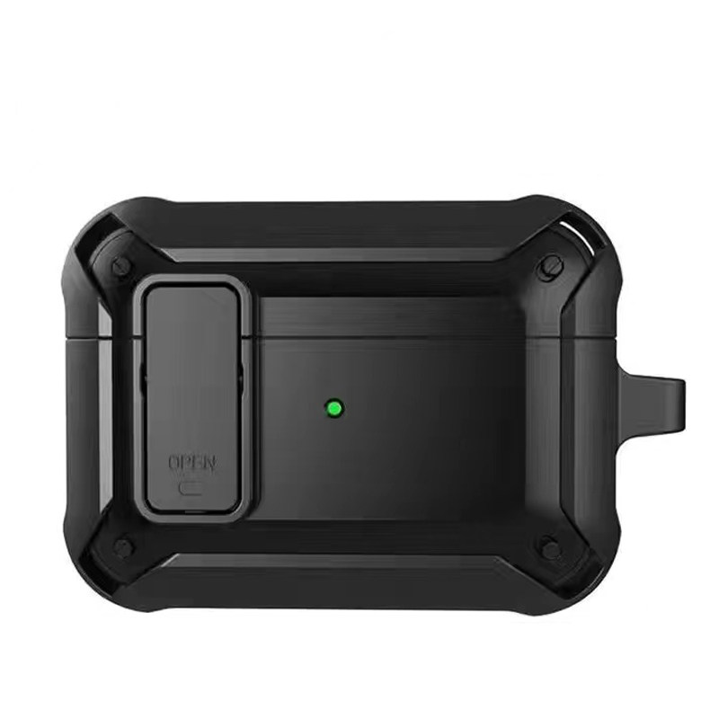 适用Airpods 4苹果耳机保护套开关机甲保护壳Airpods pro1/2/3/4代防摔防丢