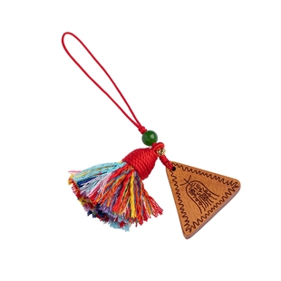 琼睿天然黑檀木手机链平安守护芭比檀手机挂件檀香柿柿如意流苏手机挂绳新中式木质编织绳包包吊坠绿檀小挂坠