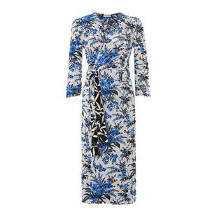 [双面穿]DVF2026春夏新款双面印花裹身裙弹力网纱连衣裙DW1U006