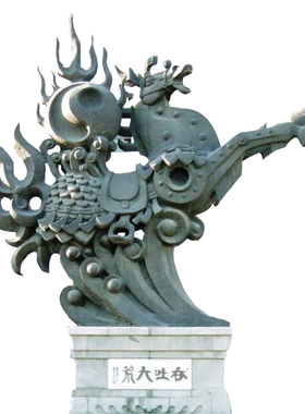 户外古代战马玻璃钢动物雕塑