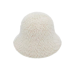 藤姐同款帽子女款2025新款纯色渔夫帽秋冬保暖羊羔毛绒帽水桶盆帽