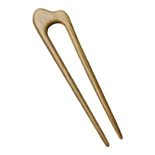 简约绿檀木u型发簪短发女新中式日常盘发簪子古风汉服发钗头饰礼