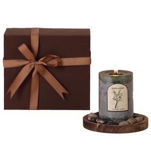 香薰蜡烛玫瑰套装礼盒高级摆件家用卧室持久扩香熏香组合套餐创意