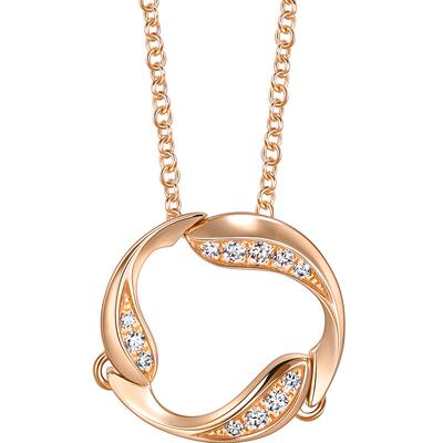 周生生18k金爱情密语钻石项链