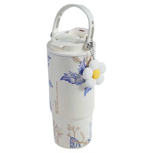 冰霸杯超大容量吸管保温杯女士高颜值陶瓷内胆新款水杯2025大号壶