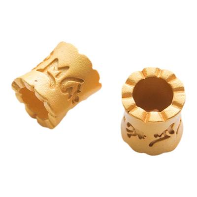 diy箴言复古沙金手链招财桶珠