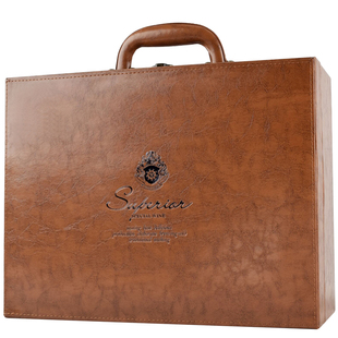 红酒包装盒双支装葡萄酒礼盒通用高档2支红酒盒子可定制皮盒箱子