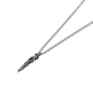 男生项链高级感浮木长款复古吊坠轻奢设计感小众毛衣链男复古配饰