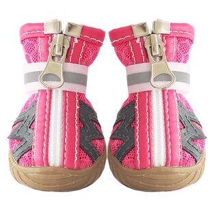 Mr.shoes狗狗鞋子透气小型犬比熊博美泰迪鞋子软底甩不掉脚宠物鞋