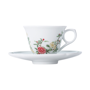 陶溪川国色系列花想容咖啡杯碟高颜值下午茶陶瓷茶杯马克杯水杯