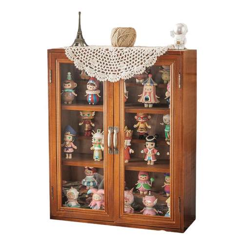 泡泡玛特展示盒盲盒架子收纳手办娃娃模型玻璃透明popmart防尘柜