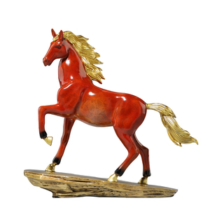 大明铜匠马到成功马摆件玄关办公室工艺品装饰品乔迁新居开业礼物