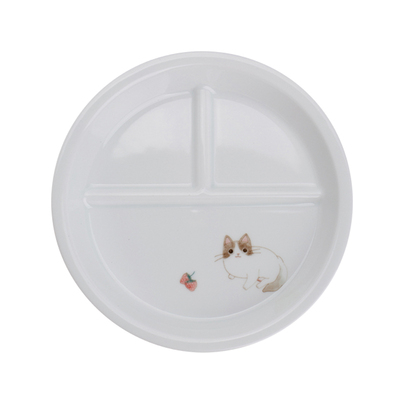 曼叙陶瓷釉下彩分格餐盘儿童