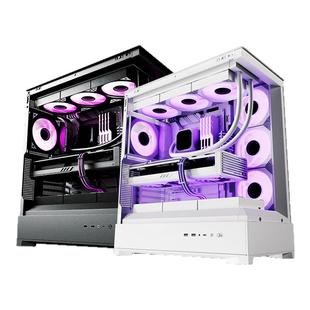 爱国者星璨岚SE海景房机箱支持双360水冷ATX游戏电脑台式主机箱