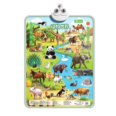 有声早教挂图贴墙点读发声宝宝水果动物认知婴幼儿童启蒙益智中文