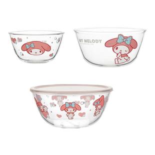 三丽鸥美乐蒂玉桂狗和面盆色拉打蛋烘焙耐温玻璃大碗带盖发酵发面