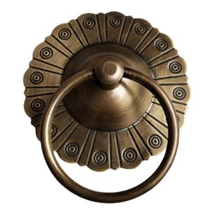 仿古大门纯铜拉环老式木门把手古建铜配件中式实木复古门环铜拉手