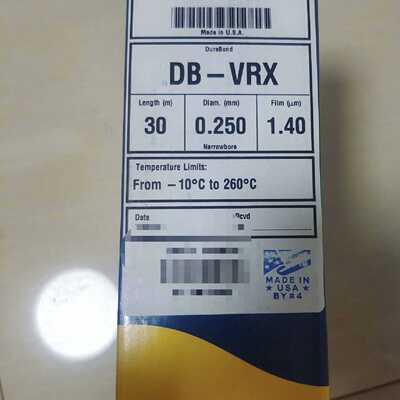 议价安捷伦122-1534J&WDB-VRX气相色谱柱30m,0.25mm 1.40µm