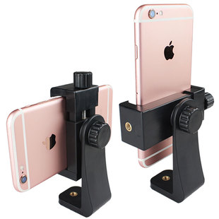 横竖旋转手机夹子相机三脚架云台转接座头固定夹直播