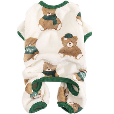 阿莫尔小狗狗法兰绒保暖四脚衣服