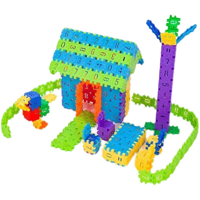 幼儿园数字拼块塑料益智构建积木