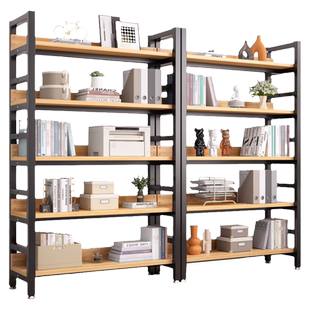 书架置物架落地客厅多层储物架子简易家用铁艺收纳架网红靠墙书柜