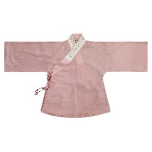 卿子赋女童汉服明制交领短衫绣花仿真丝轻薄舒适配女宝马面裙夏花