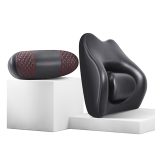 汽车头枕腰靠套装车内座椅靠枕腰靠垫高档记忆棉护颈枕护腰背靠垫