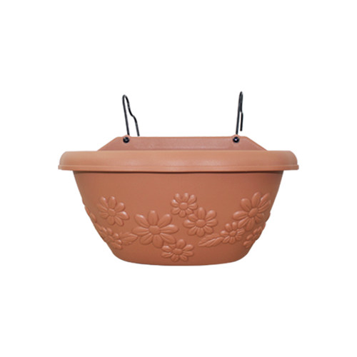 爱丽思IRIS花型纹壁挂花盆加厚半圆挂墙塑料带挂钩多肉吊兰爱丽丝