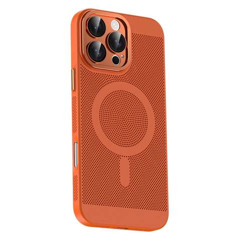 适用苹果16ProMax手机壳网孔散热iPhone15磁吸14pm全包镜头13防摔plus超薄12磨砂硬壳11新款透气高级感保护套