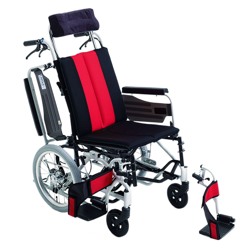 日本MIKI轮椅MP-Ti 高靠背半躺分压轮椅折叠轻便老人残疾人代步车